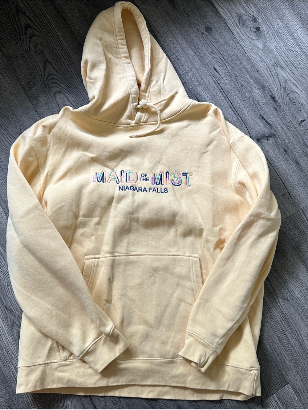 Niagara Falls Maid of the Mist Pastel Yellow  Hoodie